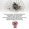 Ball Ashtray with Windproof Lid Retro Dragon Stereoscopic Relief Zinc