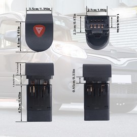 HISports Hazard Switch 7700308821, Hazard Switch Compatible with Renault Kangoo 1997-2007