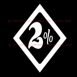 Stickershack 2% Vans Only Custom Van, vans, hot rod, 70's culture decal sticker