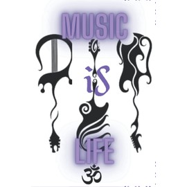 Music is Life: Music lovers notebook/journal with 120 blank lined pages.