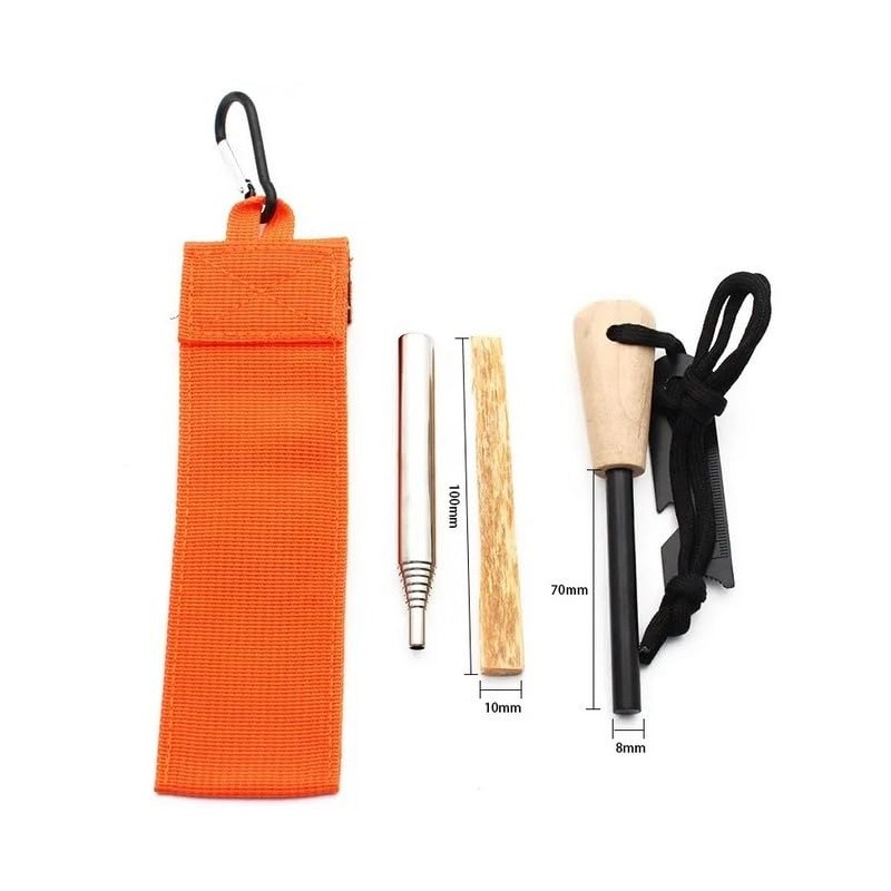 Fire Starter Set Fire Steel 7 cm Magnesium Survival Outdoor