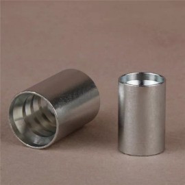 Gates 0210-08 1/2" Carbon Steel 2-Wire Hydraulic Hose End Crimp Ferrule