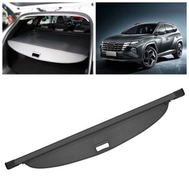 DiffCar® Cargo Cover for Hyundai Tucson 2026 2025 2024 2023 2022 (Hybrid & Gas), for Hyundai Tucson 2025 Accessories Organizer Security Shade Shield Retractable Black Trunk Cover Car Accessories