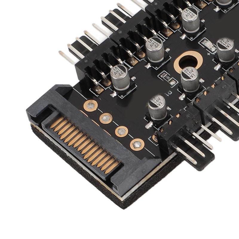 PC Chassis Fan Hub CPU Cooling Hub 10 Port 12V