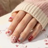 Handmade nail art premium set with nail tips M size 10pcs, 1 set, 03 red heart (short) M / 네일팁 붙이는 수제 네일아트 프리미엄 세트 M 사이즈 10pcs, 1세트, 03빨간색 하트(숏) M