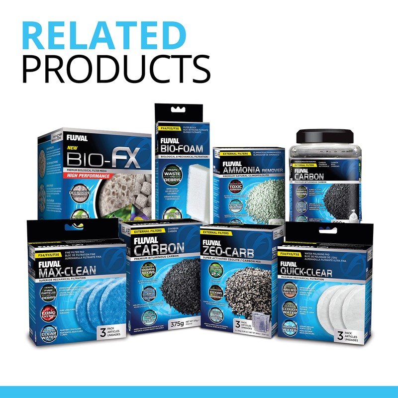 Fluval FX Carbon Foam, Replacement Aquarium Filter Media, 2-Pack, A249,White