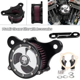 Unbranded Skull Air Cleaner Intake Filter System Kit Fit For Harley Touring Trike 2008-16