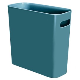 Youngever 1.5 Gallon Slim Trash Can, Plastic Garbage Container Bin, Small Trash Bin with Handles for Home Office, Living Room, Study Room, Kitchen, Bathroom (1 Pack Teal)