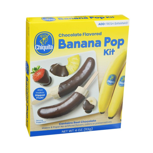 Chiquita Chocolate Flavored Banana Pop Kit, Makes 8 Pops, 4oz (3 PACK)