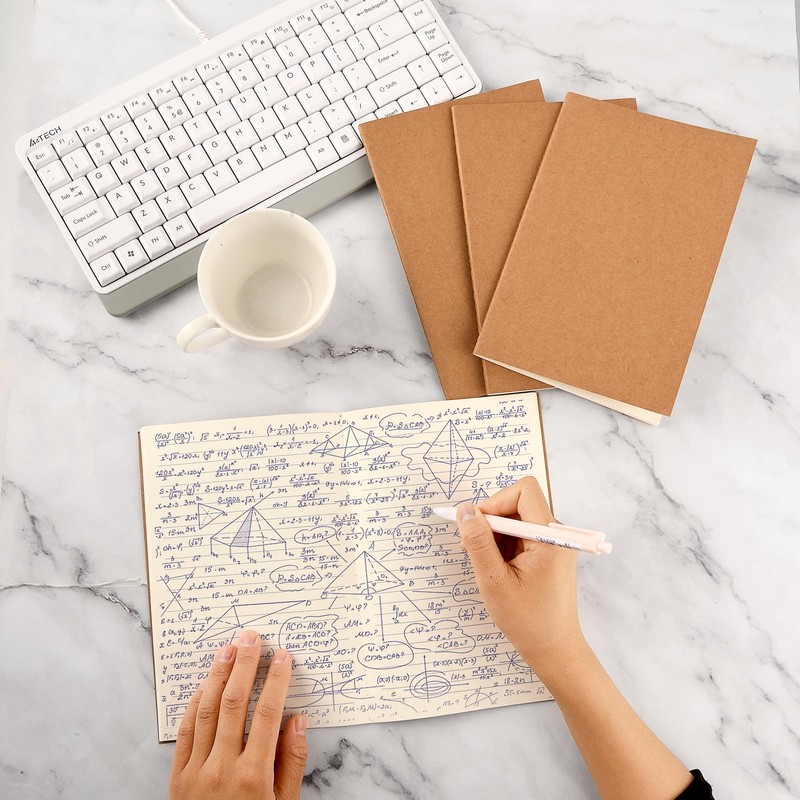 10 Pcs A6 Notebooks A6 Notepads Kraft Cover Notebooks Mini