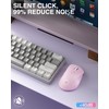 SOLAKAKA SM66 Pink Silent Dual Mode 2.4GHz Wireless Mouse, Adjustable