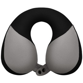 COOLBEBE Kids Travel Neck Pillow for Airplane, Toddler Neck Pillow for Traving, Comfortably Double Support for Head, Neck, and Chin, Travel Gifts for Children(1, Black)