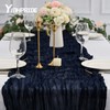 YMHPRIDE 2 Packs Cheesecloth Table Runner, 35"x120" Royal Navy Blue