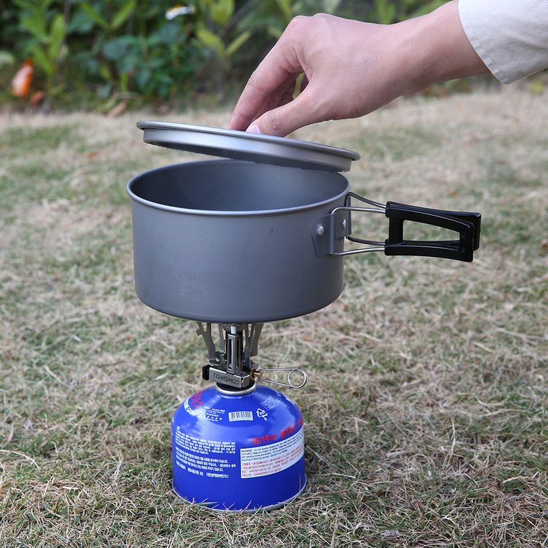Mini Backpacking Canister Stove Burners Camping Outdoor Cooking Foldable Hiking
