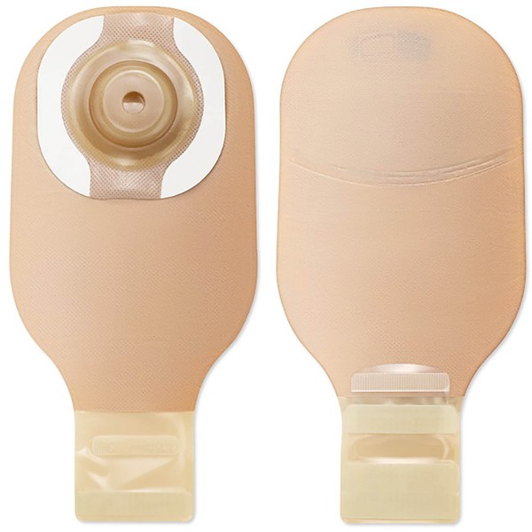Premier Ostomy Pouch Drainable up to 2.125" Stoma 12"L 1pc System Beige 89511, 5 Ct