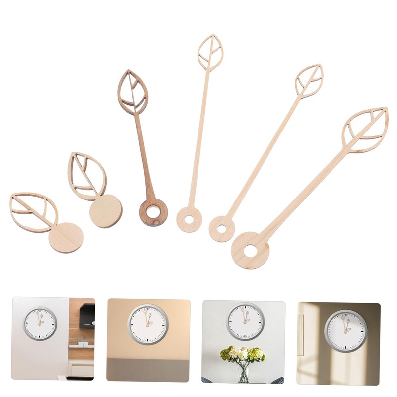 SAFIGLE 30pcs Wooden Clock Hands Repair Kit Elegant Clock Pointers