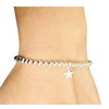 Silver Colour Round Beads With Star Charm Stretchable Bracelet