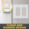 Faith White 2-Gang Two-Device Wall Plate (6-pack) | Double Light