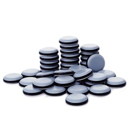 1" Adhesive Furniture Sliders -Furnigear Chair Glides PTFE Mover Slide on Furniture & Kitchen Appliances Slider Easy and Safely - Best Furniture Sliders for Carpet Hardwood Floors (40 Pack)