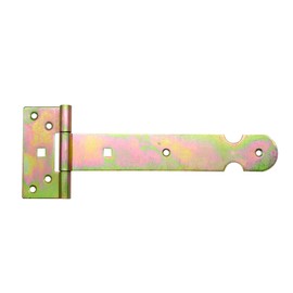 DOJA Barcelona T-Hinges 238 x 84 mm Pack of 4 Yellow Galvanised Door Hinges Cross Hinges for Kitchen Doors, Furniture, Windows, Garage Doors, Garden Gate Hinges