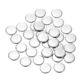 sourcing map 100Pcs Stainless Steel Disc, 3/8"(10mm) Dia 0.04"(1mm) Thick 304 Stainless Steel Flat Round Sheet Blank Round Circle Plate for Crafts Metal Stamping and Jewelry Making