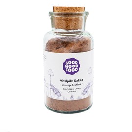 Goodmoodfood Organic Vital Mushroom Raw Cocoa Rise Up & Shine 210 g - Sustainable & Vegan - Energy Source - Wellness & Health