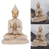 Outbit Buddha Statue, Mini Sandstone Buddha Statue Metriya Statue, Gold