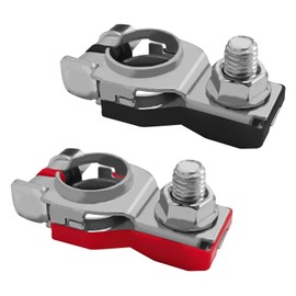 Msyuusr - Terminales de batería de coche para Nissan, terminal de batería positivo y negativo, terminales de batería de repuesto automotriz y extremos universales para Nissan 243407F000 243407F001 (2