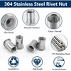 ZAMBASE Rivet Nut 5/16"-18 UNC 50Pcs Stainless Steel 304 Finish