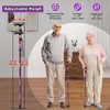 MFE Folding Cane, Portable 5-Level Adjustable Height Walking Stick with
