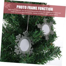 Artibetter 6 Pcs Snowflake Frame Pendant Christmas Tree Hanging Snowflake Xmas Party Supplies Xmas Tree Haning Picture Frame Christmas Decor Metal Decor Metal Picture Frames Birthday Gift