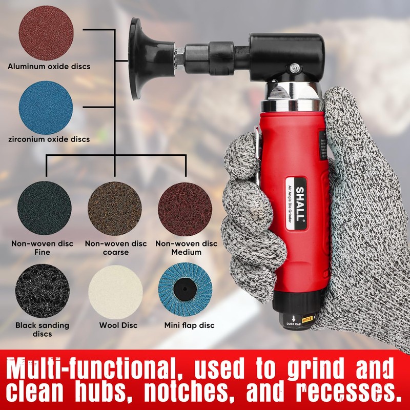 SHALL Right Angle Die Grinder, 90 Degree, 1/4" & 1/8"