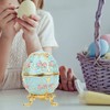 Hand Made Enameled Easter Egg Jewelry Box Organizer Home Desktop