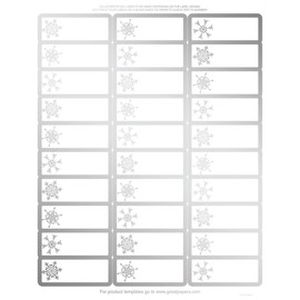 Silver Foil Snowflake Address Labels / Gift Tags - 120 Labels
