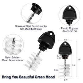 【8 PCS】MRbrew Beer Tap Plug Brush, Beer Faucet Tap Brush Plug for Beer Faucet Draft Beer Tap Cleaning Plug Brush Kit with Beer Faucet Brush Cap
