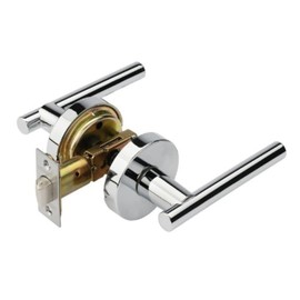 Dynasty Hardware MAN-82-US26, Manhattan Design Passage Function Door Lever Polished Chrome (Hall/Closet)