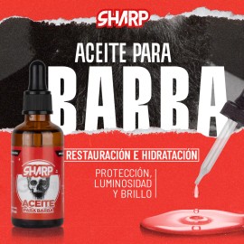 Sharp Facial aceite para barba con argán y bergamota fragancia menta