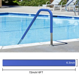 HOXHA 6 Feet Swimming Pool Handrail Cover Anti-Slip Railing Handle Cover Grip Sleeve with Zippers Swimming Pool Accessories for Pool Hot Tub Ladder Railing