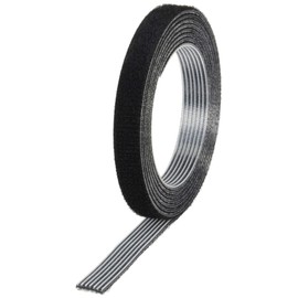 Trusco MKT-1015BK Magic Band Fastening Tape, Double-Sided, 0.4 inches (10 mm) x 4.9 ft. (1.5 m), Black