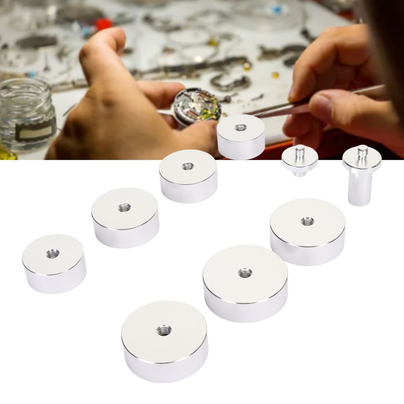 7Pcs Bezel Case Press Die Professional Aluminium Alloy Round Watch