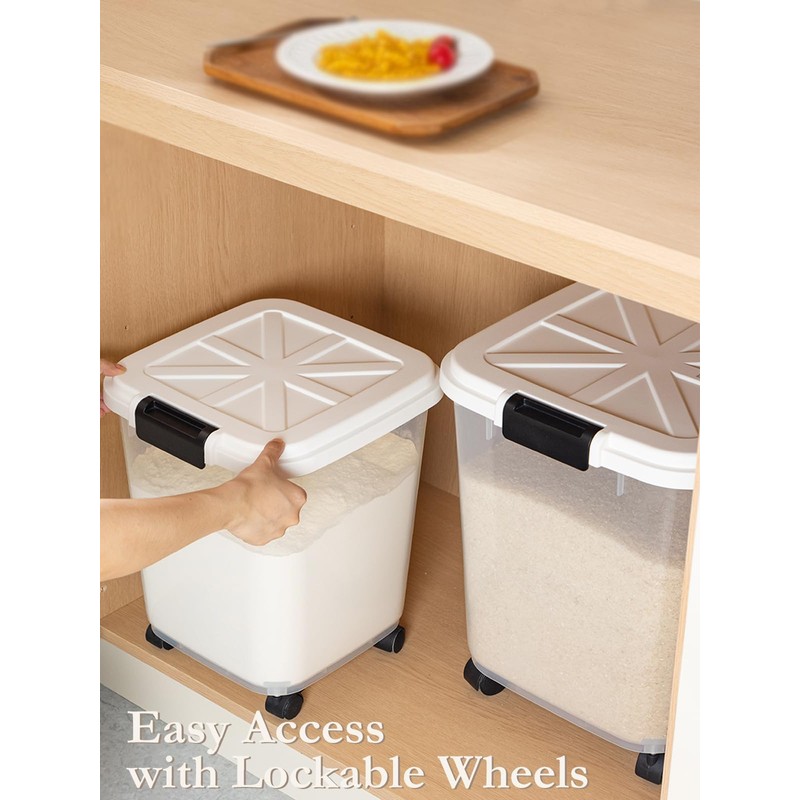LivLab Mker Rice Dispenser - 50LBS Airtight food storage container