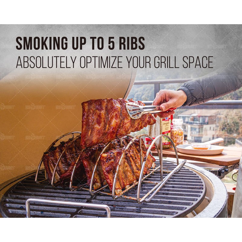 BBQ Rib Racks for Smoking, Classic Joe, BGE Grill Expander