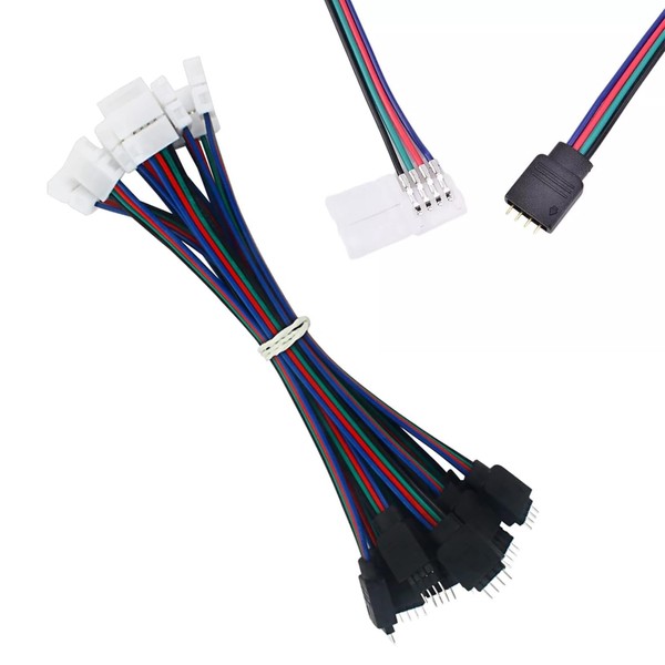 4-Pin 10 mm LED Strip Connector, I Shape LED Strip