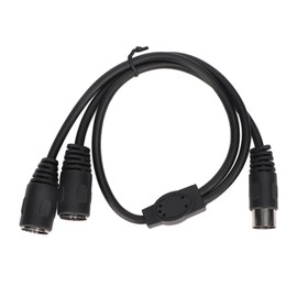 DIN 5 Pin Male to 2 DIN 5 Pin Female Cable High Accuracy DIN 5 Pin Splitter Adapter Cable 1.6ft