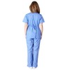 Natural Uniforms Women's Mock Wrap Scrub Set (Ceil Blue) (Large)