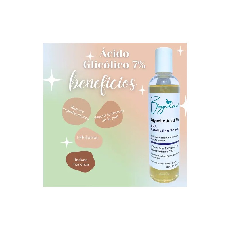 Ácido Glicólico 7% Exfoliante Corporal Facial Biogenné 250ml