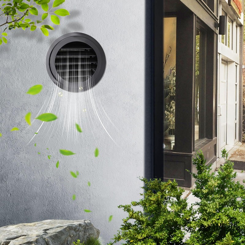 4 Inch Soffit Vent Cover, Black Round Soffit Exhaust Vent