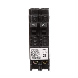 Siemens Q1520NC One 15-Amp and One 20-Amp Single Pole 120V Non-Current Limiting Circuit Breaker