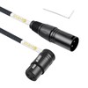 Devinal Rotatable Right-Angle XLR Cable, Adjustable-Angle Low-Profile XLR Microphone Adapter