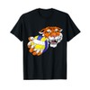 Tiger Volleyball Animal Cartoon Character T-Shirt